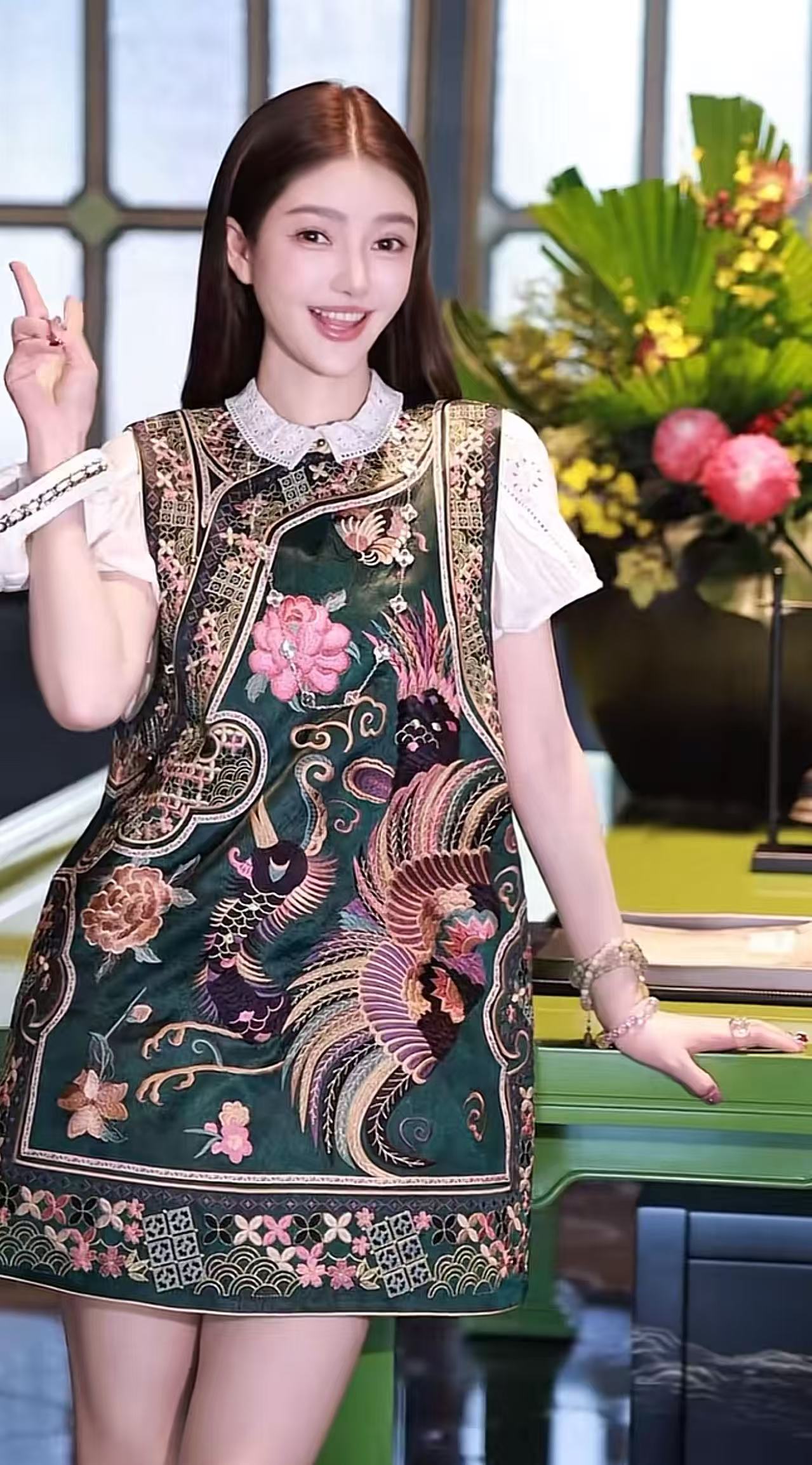 【凤戏牡丹】新中式国风醋酸重工刺绣大气高级气质优雅马甲女