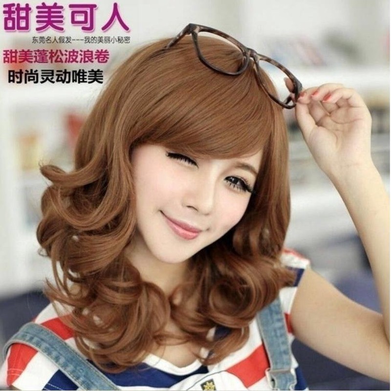 天空树假发女长卷发大波浪中老年妈妈真发整顶假发套逼真蓬松自然