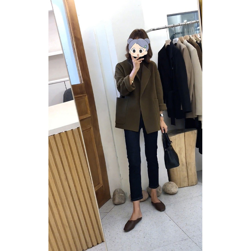 小个子英伦风职业时尚西装外套女装冬季季冷淡风宽松显瘦气质大衣