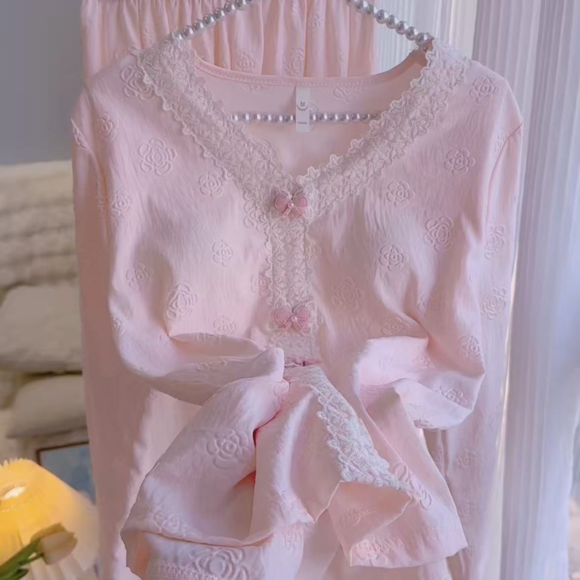 春秋云朵棉好看女生睡衣套装甜美家居服套装睡衣女款爆款2025新款