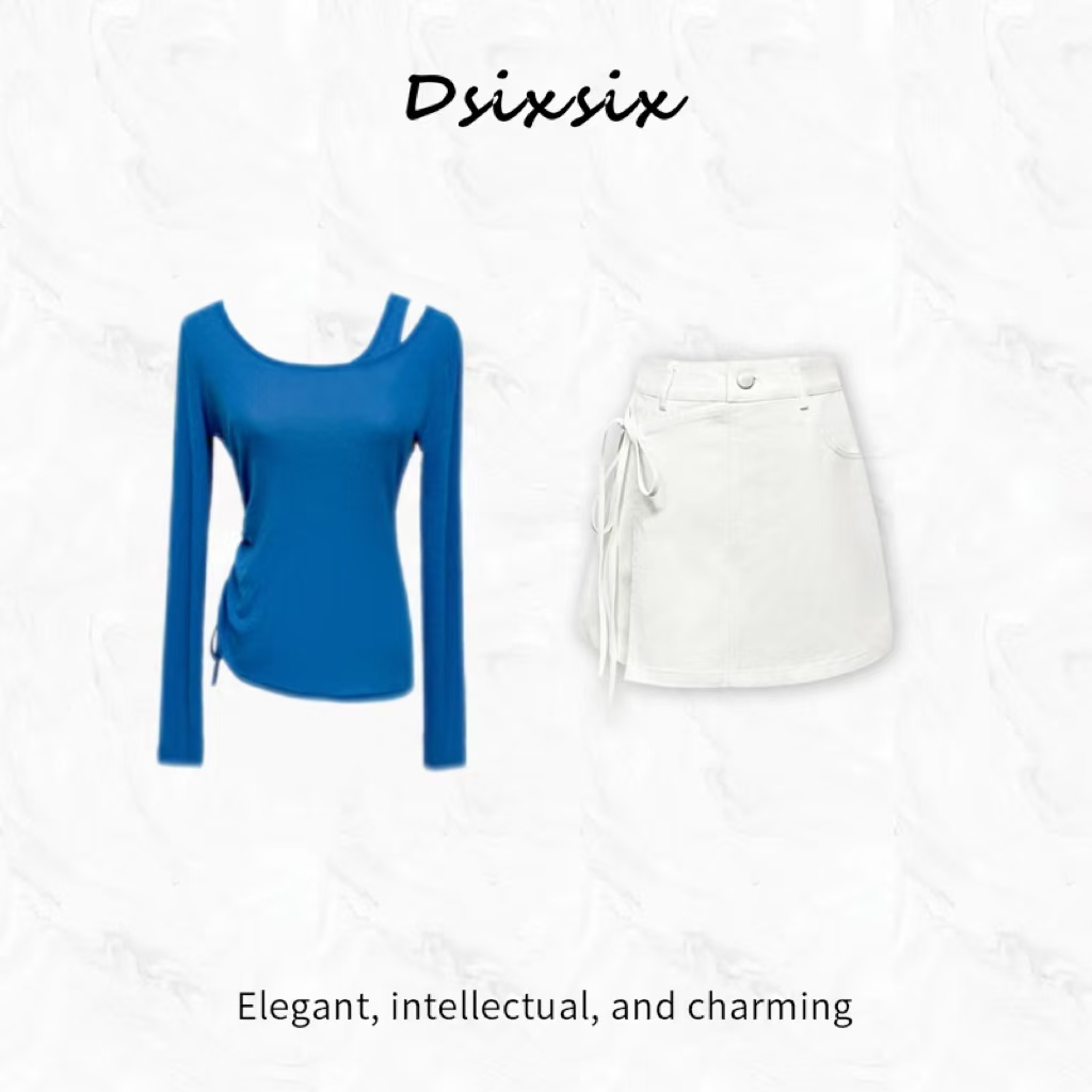 Yeah Me/也觅【花屿海洋】夏季海洋风休闲百搭花朵减龄半身裙套装女