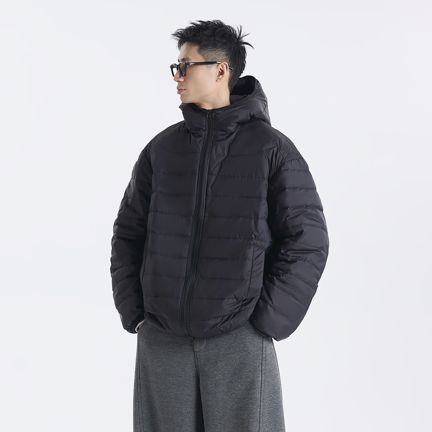 GCCDUPE77『零感雪绒』90新国标白鸭绒夹克外套连帽排骨轻薄羽绒服