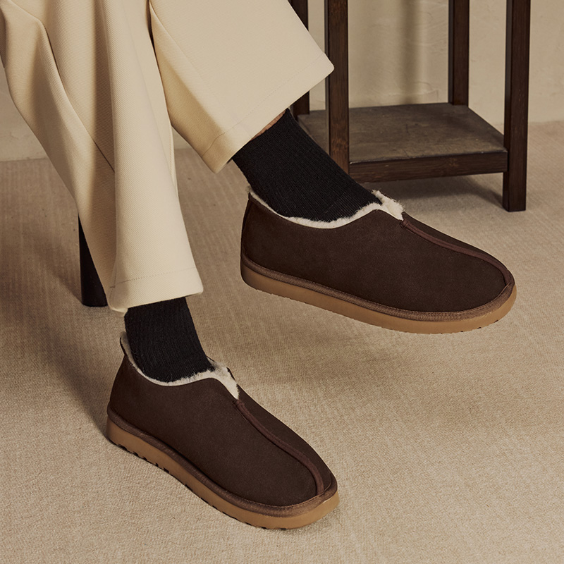 【隐仕】25年新款绵羊毛保暖经典冬季保暖男鞋加绒男鞋