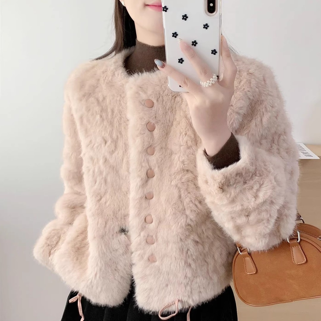 拉夏贝尔高级感短外套女小个子2025年秋冬新款时尚洋气小香风上衣