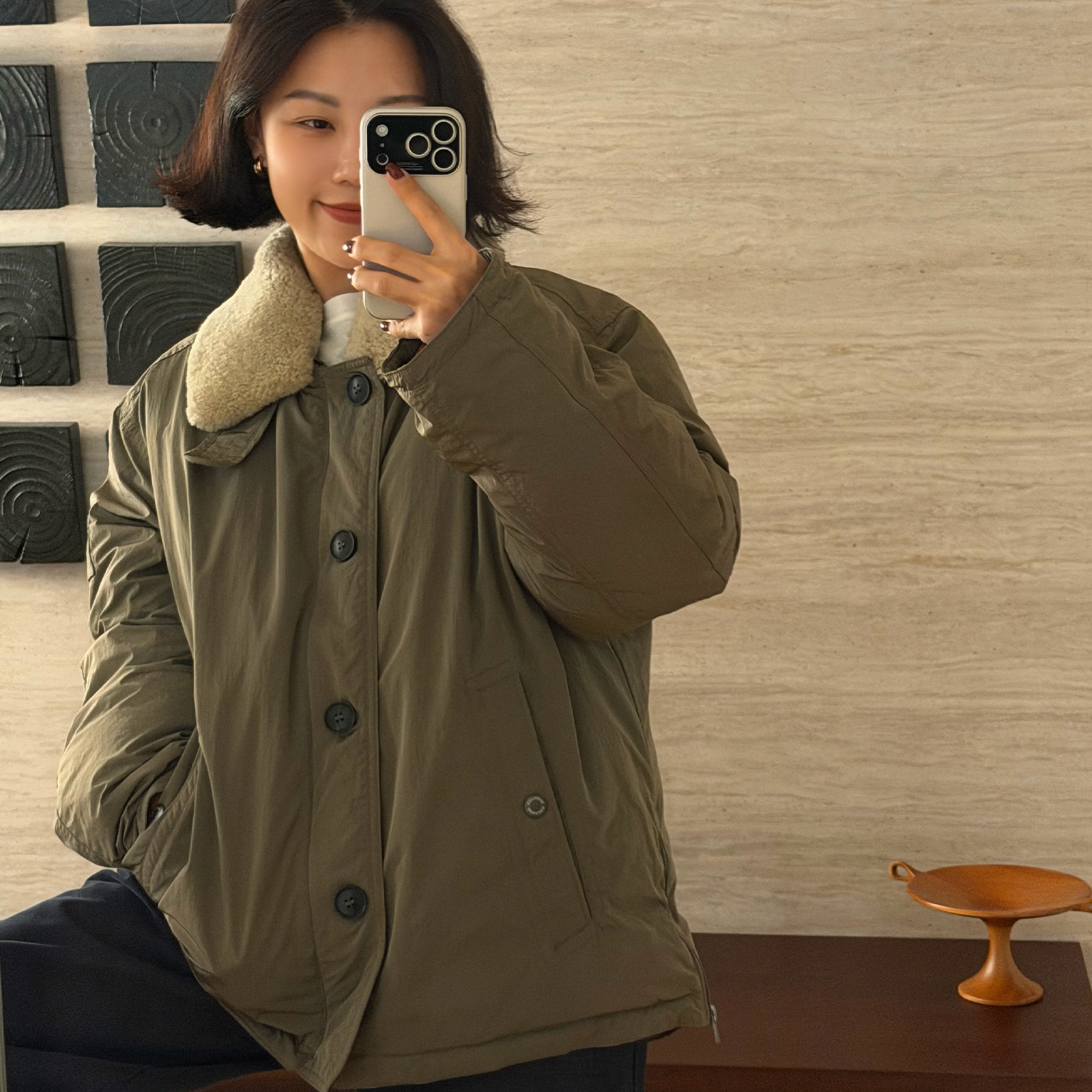 XIYE&W【野果羔毛外套】羽绒服