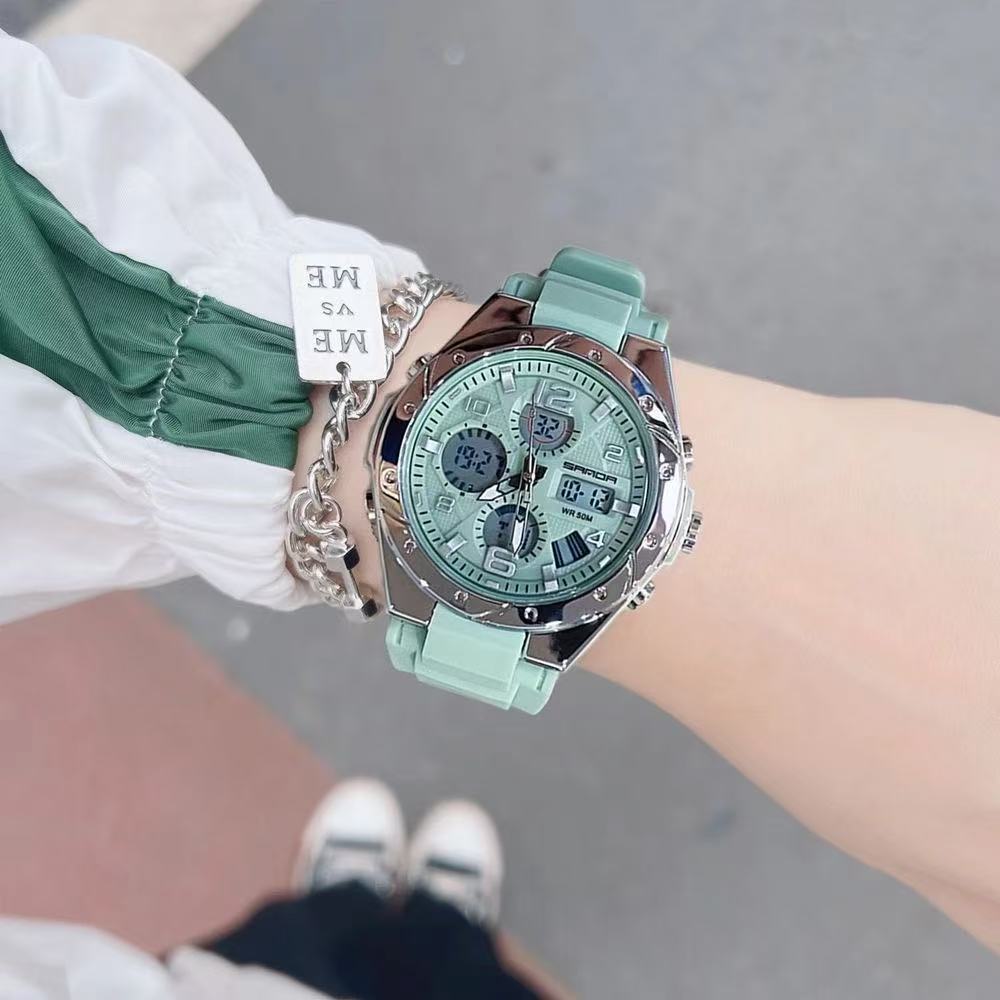 青少年女士手表学生时尚初高中儿童运动防水夜光高端电子女表