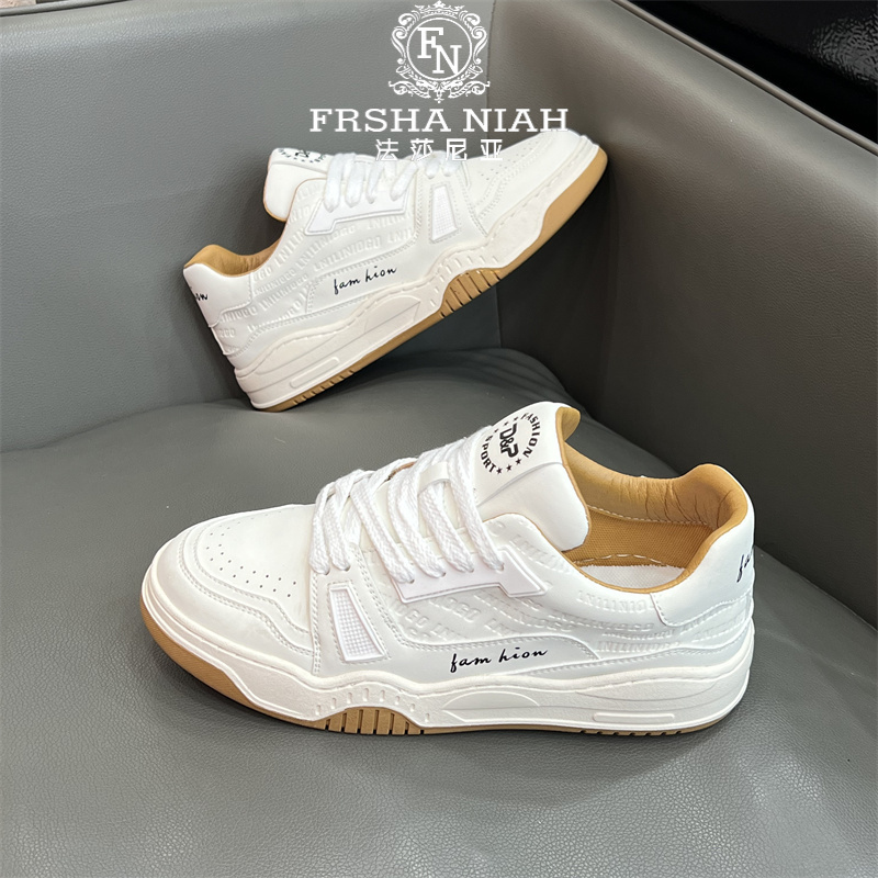 法莎尼亚新款软底松糕鞋时尚简约舒适耐磨轻便增高男士百搭休闲鞋