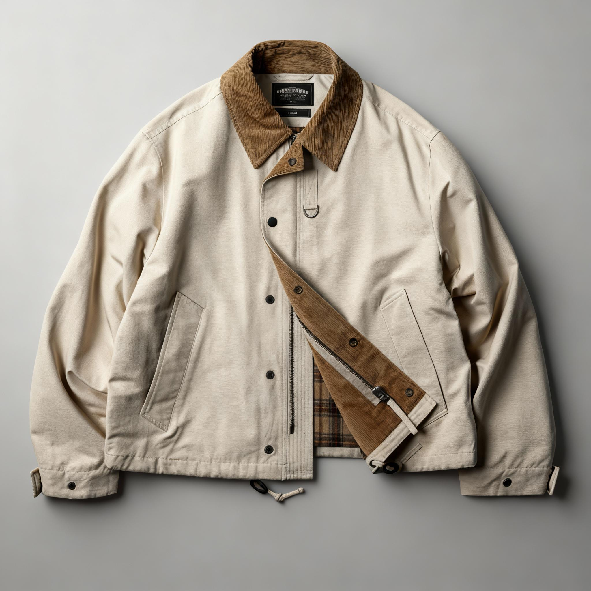 【外套】FR家-25秋冬新款灯芯绒复古日系哈灵顿夹克外套男士00003WT