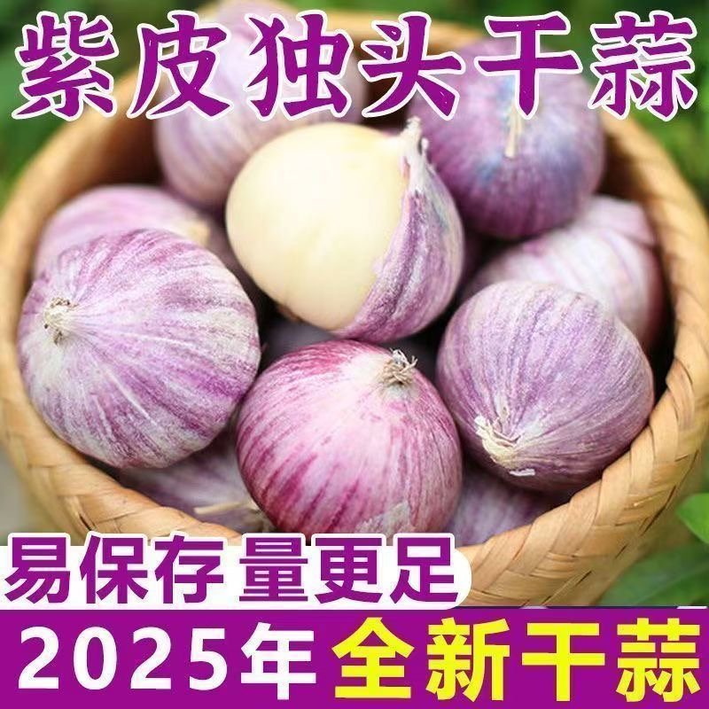 【独头蒜】云南新鲜现挖紫皮独头蒜香辣饱满辛辣调味农产品