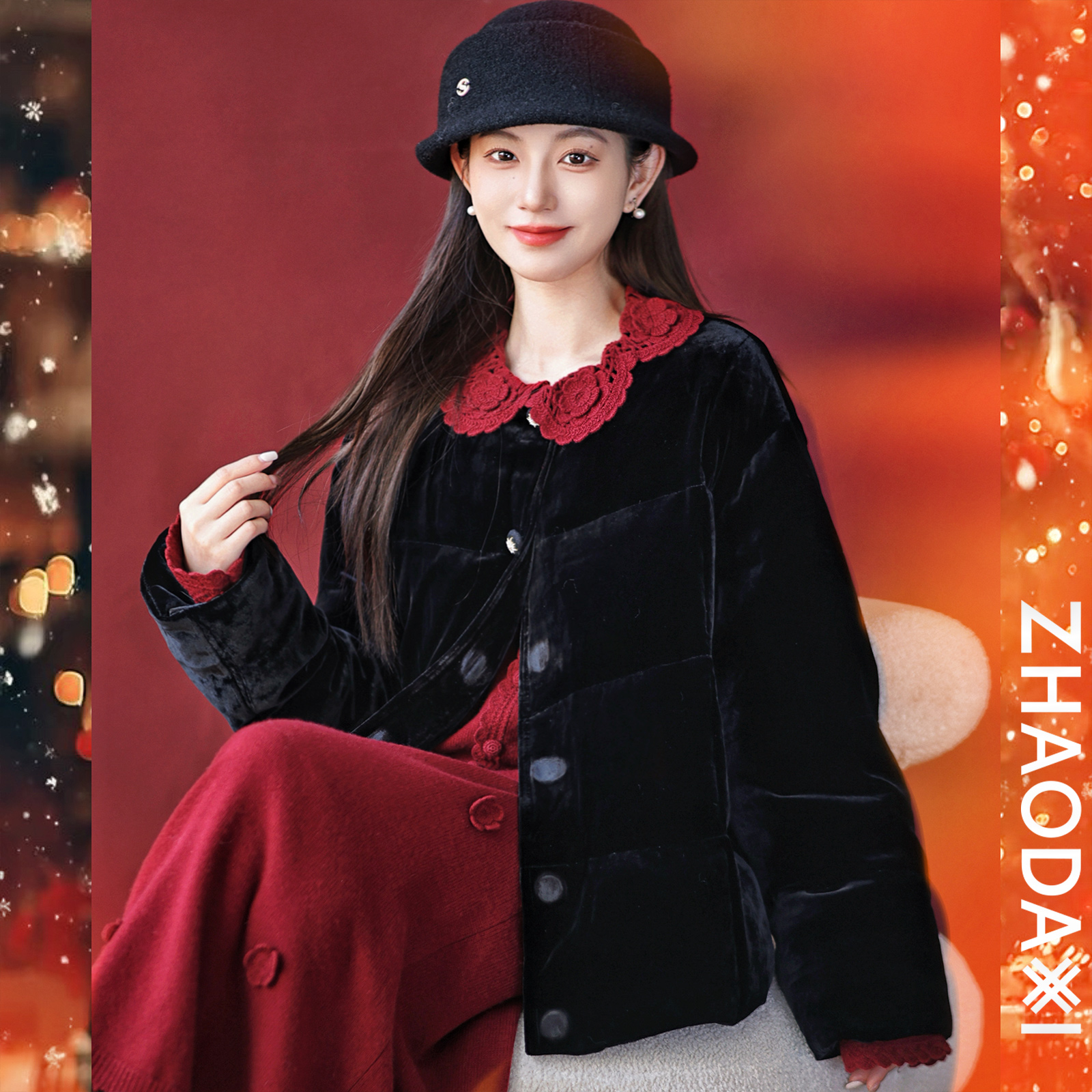 【赵大喜】赫本.鹅绒服 | 立体金扣/珩缝不跑绒 保暖