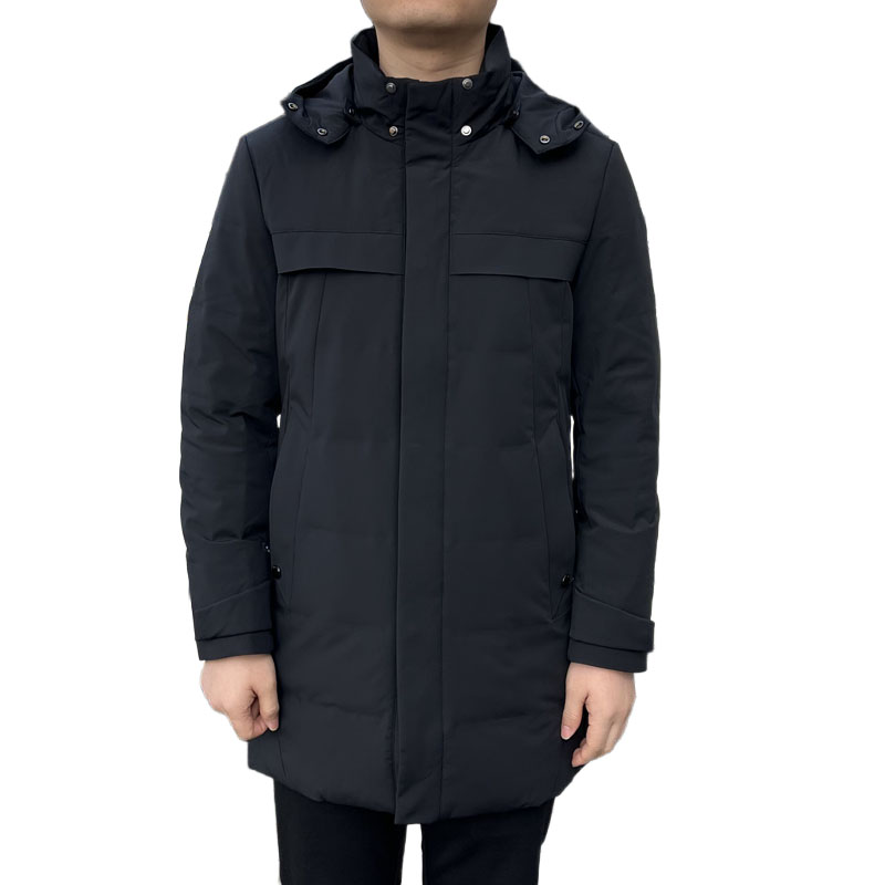 4312断码清仓秋冬新款男士白鸭绒中长款羽绒服冬季男款男保暖外套