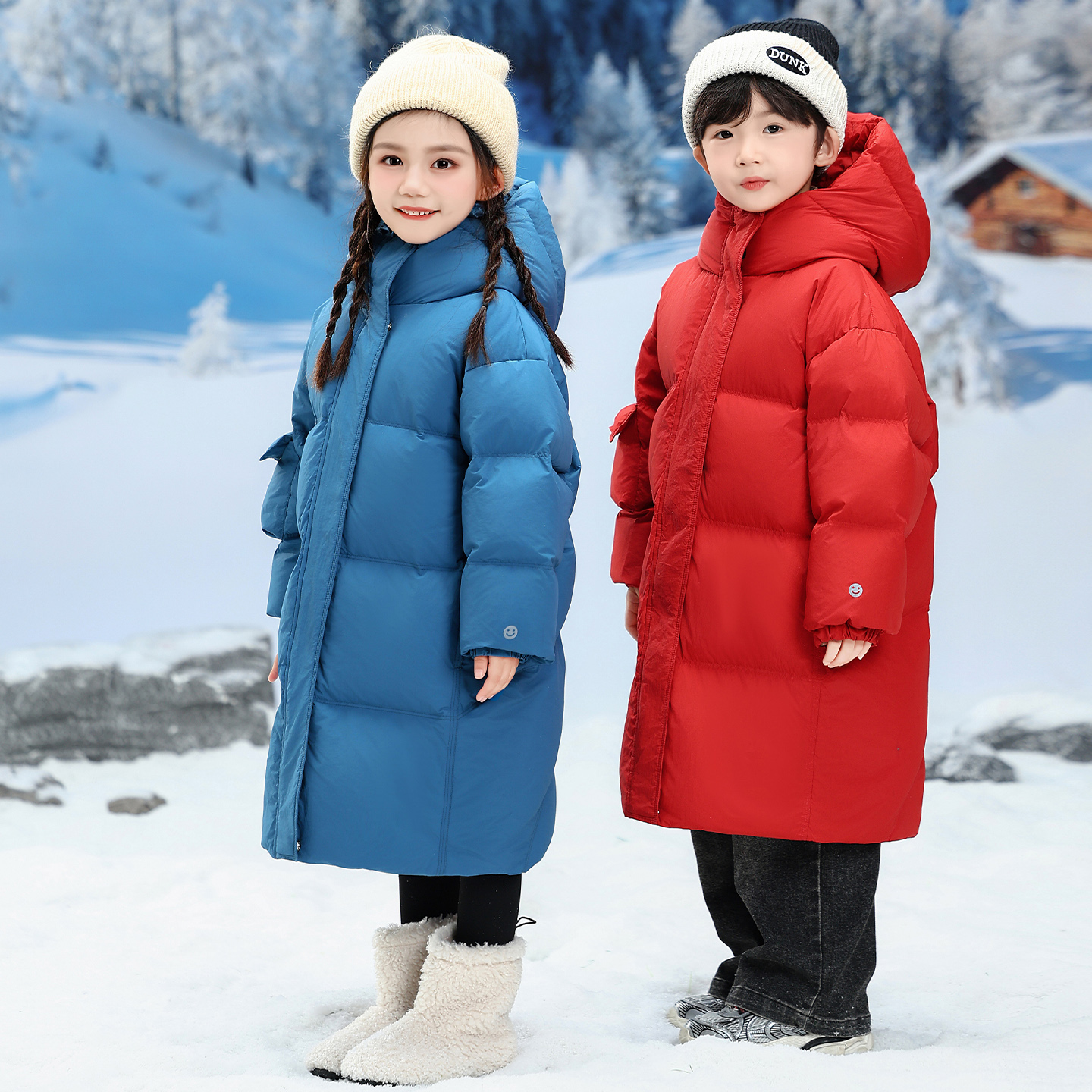 儿童羽绒服2025新款极寒男童中长款小童加厚洋气女童冬季保暖外套