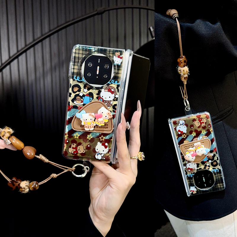 适用华为matex5手机壳折叠屏中轴新款x6典藏版x3高级感卡通创意女