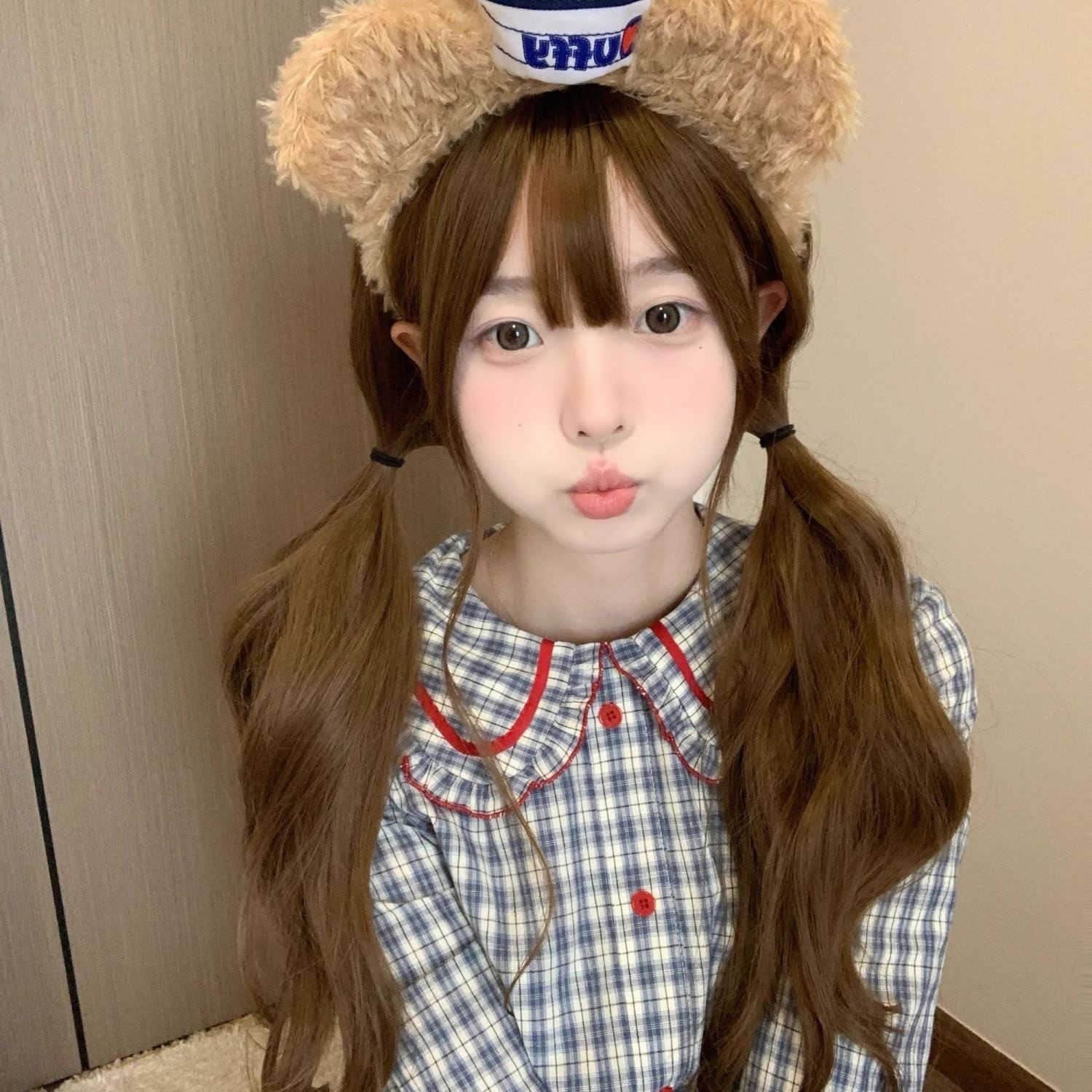 Duffy达菲熊发箍可爱水手海军帽游乐园头发拍照毛绒头箍头饰发饰