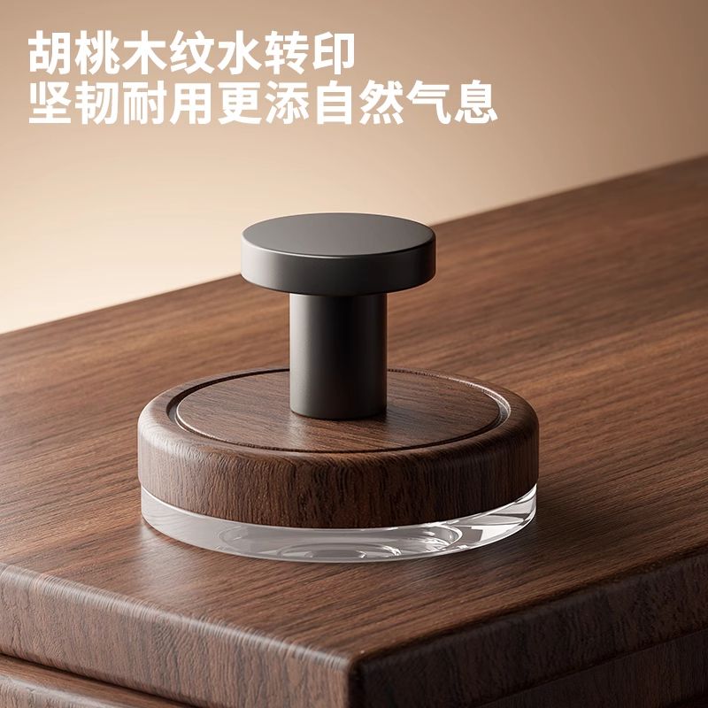 胡桃木纹吸盘挂钩衣服挂衣架中古风门后卫生间厨房浴室粘钩免打孔