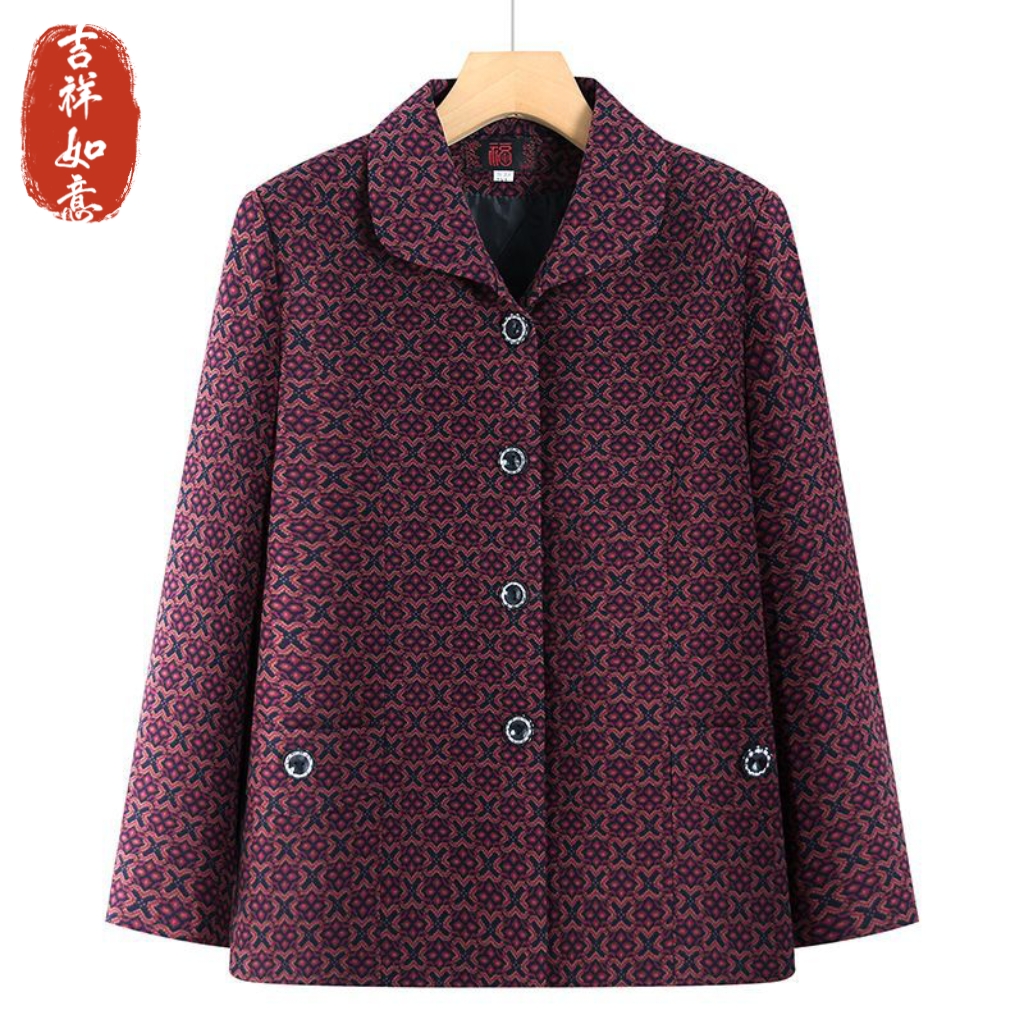 奶奶装外套春秋季60岁70老太太80中老年人秋冬装女妈妈上衣服宽松