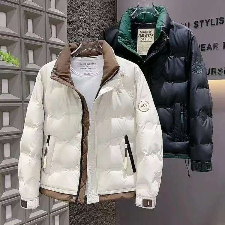2025冬季新款男士男款时尚百搭加厚保暖羽绒服外套韩版帅气白鸭绒