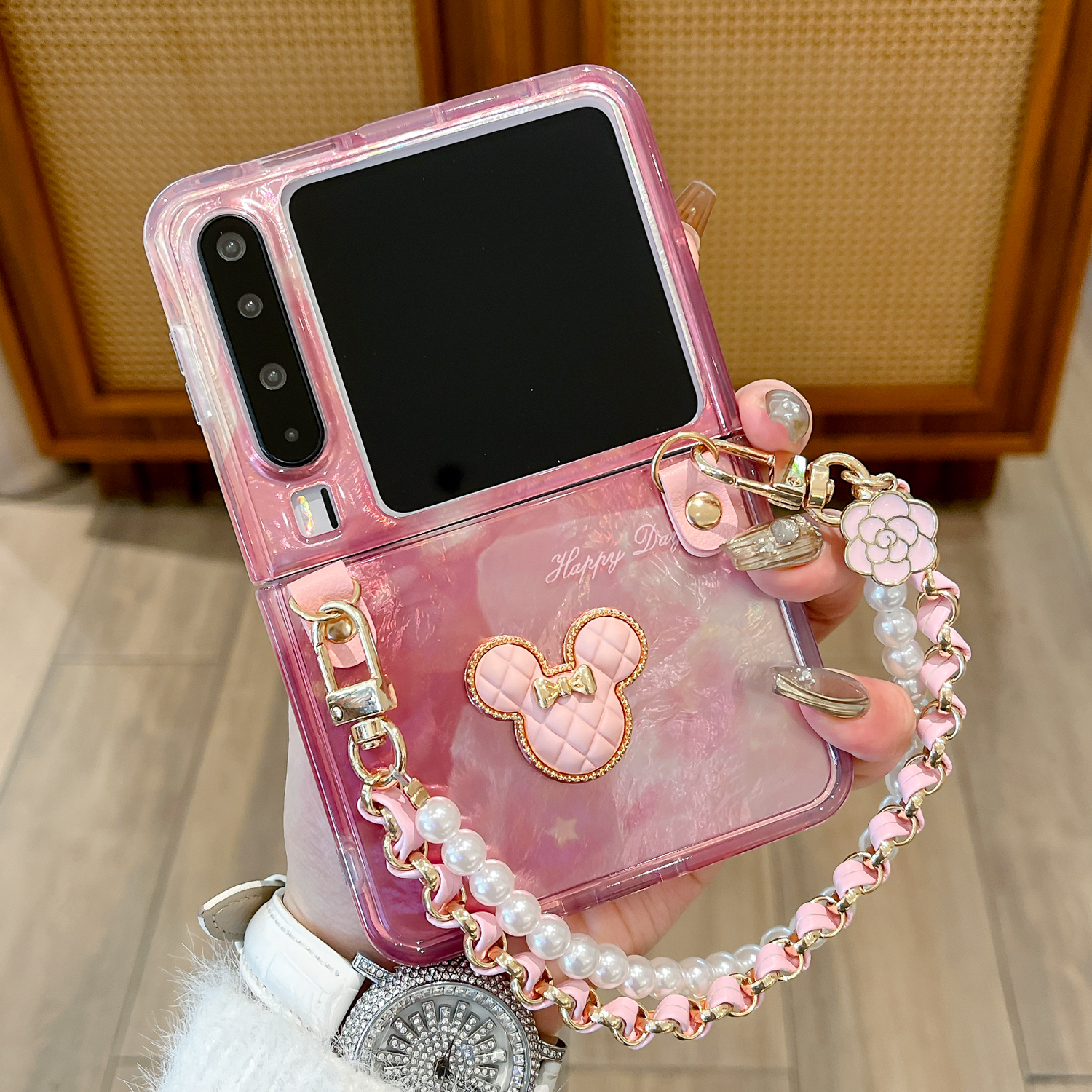 适用华为purax手机壳渐变晕染pocket2折叠屏女款小米荣耀保护套