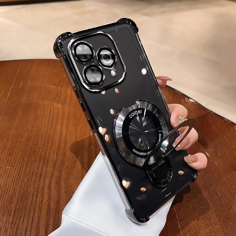 适用Hi 畅享80pro手机壳多功能电镀金属小U支架女款防摔镜头膜