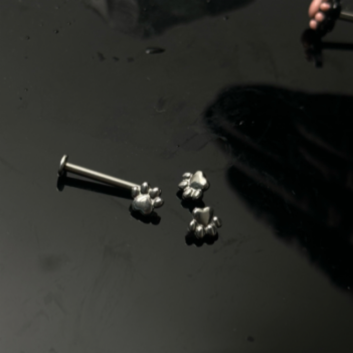 钛钢耳饰 舒适感拉满舌钉小猫爪内牙钛钢舌钉穿刺饰品