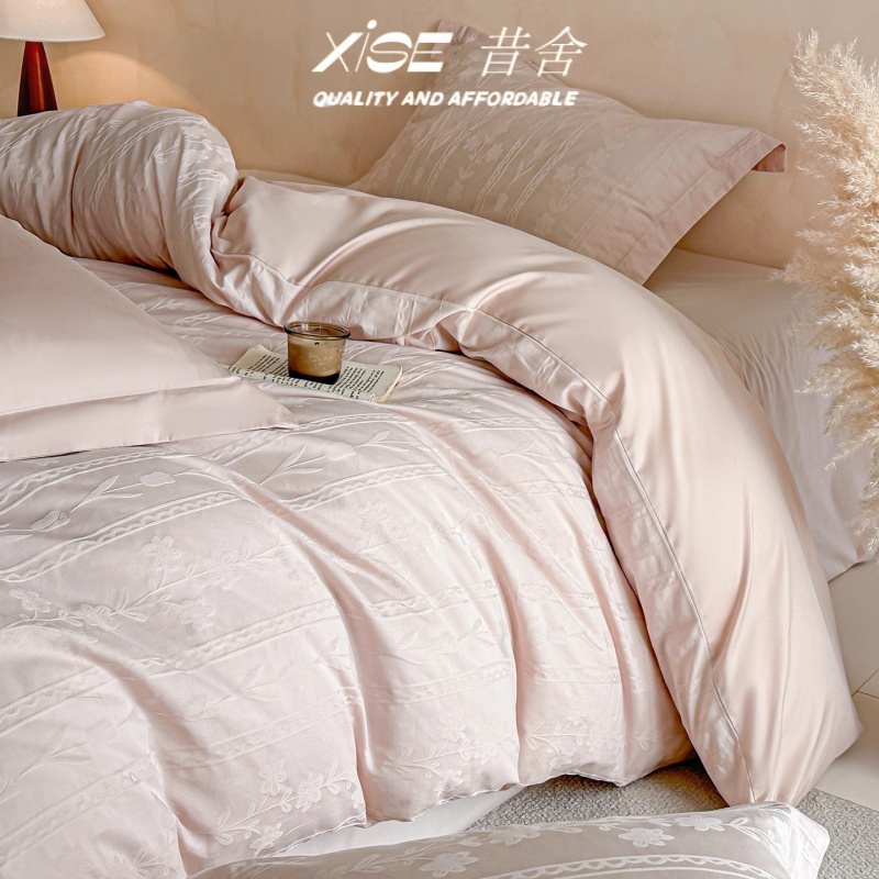 60支长绒棉高端提花床上用品四件套纯棉100全棉床单被罩2026新款