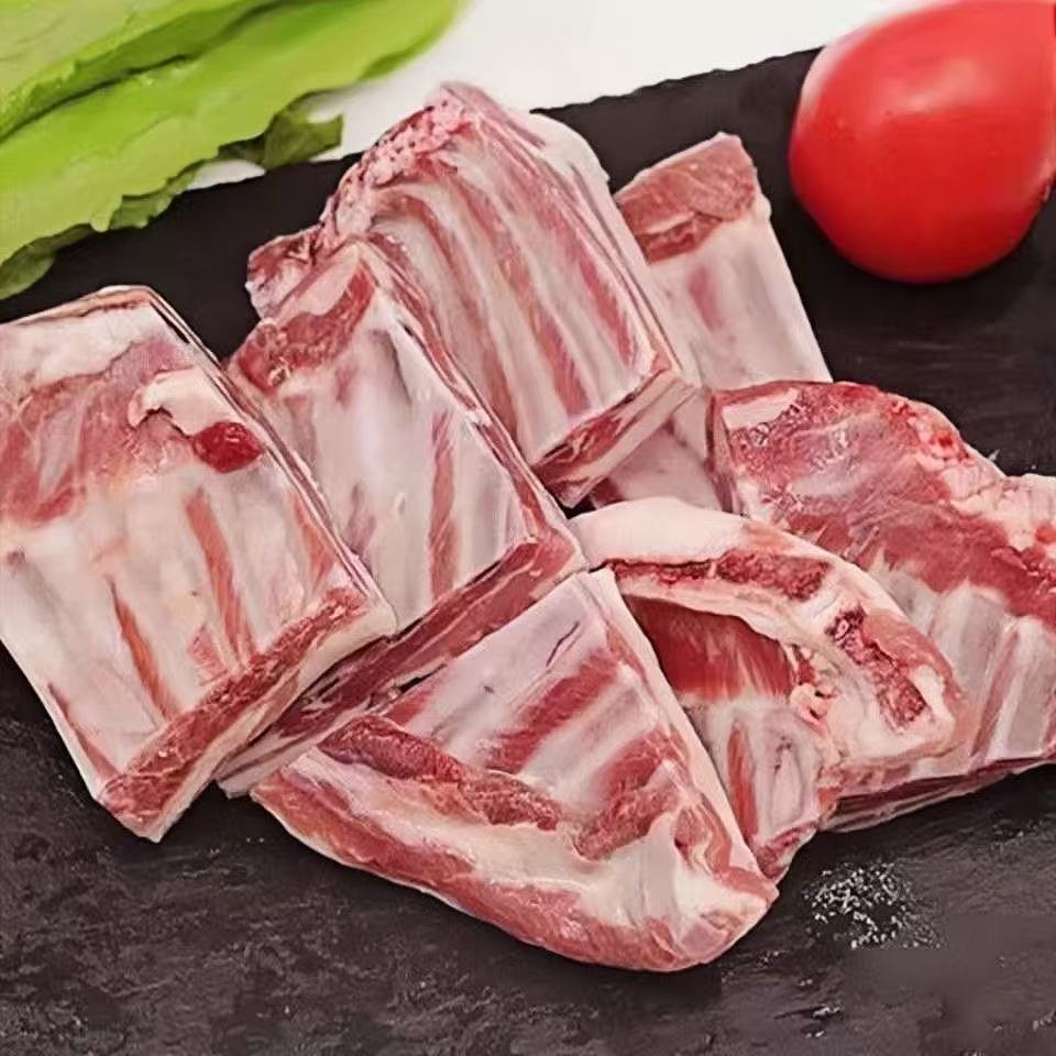 新鲜清真羊排尖羊肉内蒙煲汤原切无拼接肥瘦相间羊肋排现切鲜羊肉