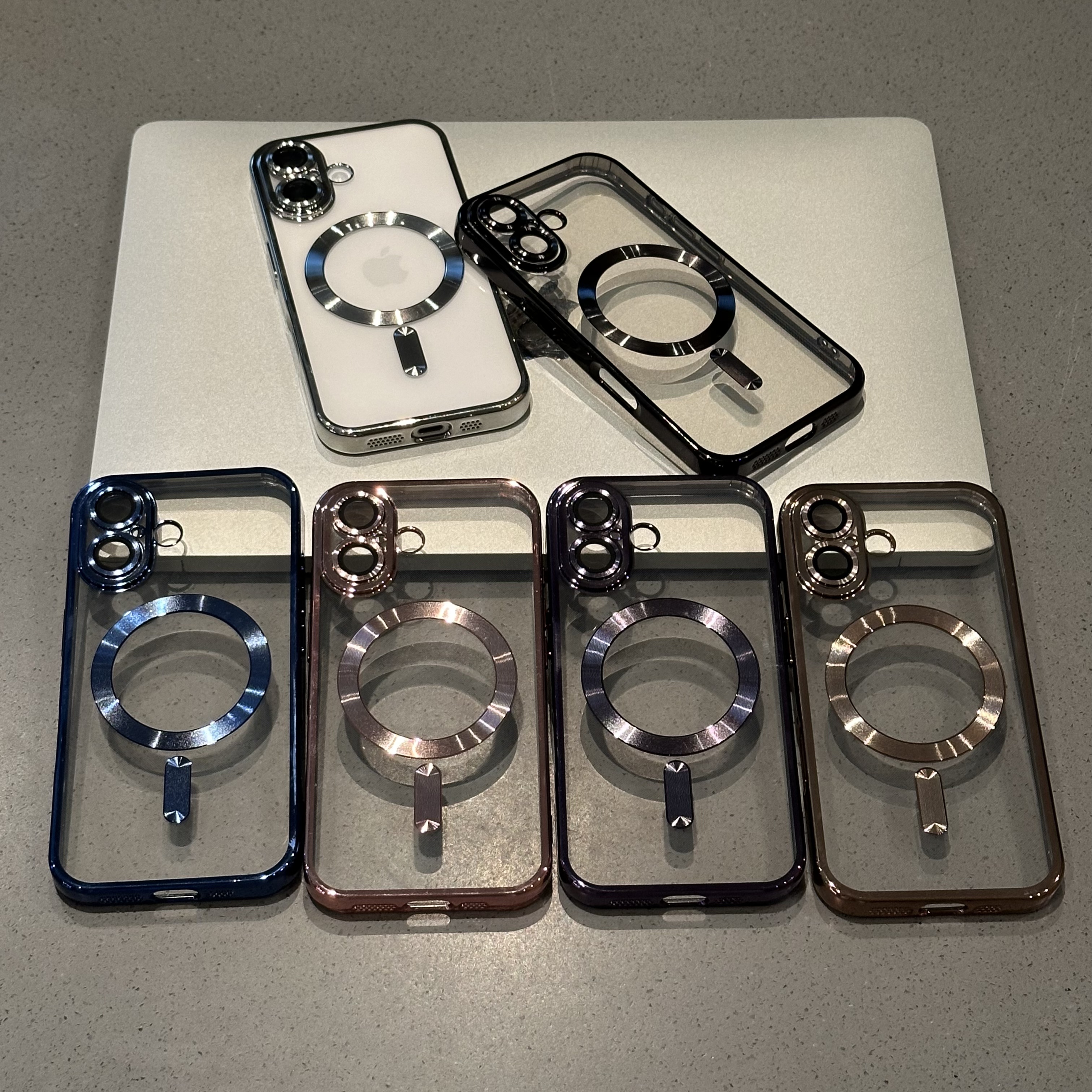 BANCA电镀磁吸壳适用iphone16promax手机壳苹果15/14镜头膜13/12