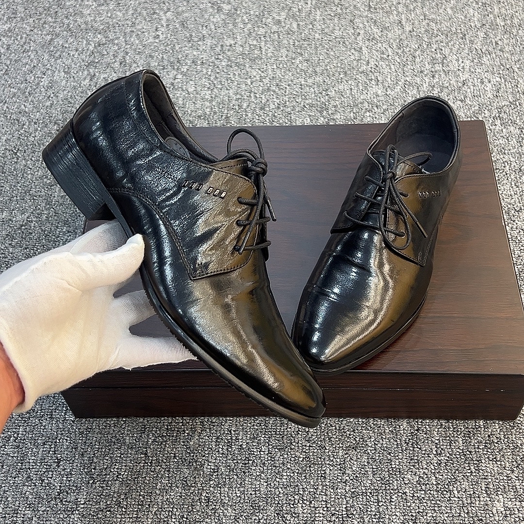 34码起男士真皮皮鞋系带小绅士商务休闲英伦风尖头皮鞋