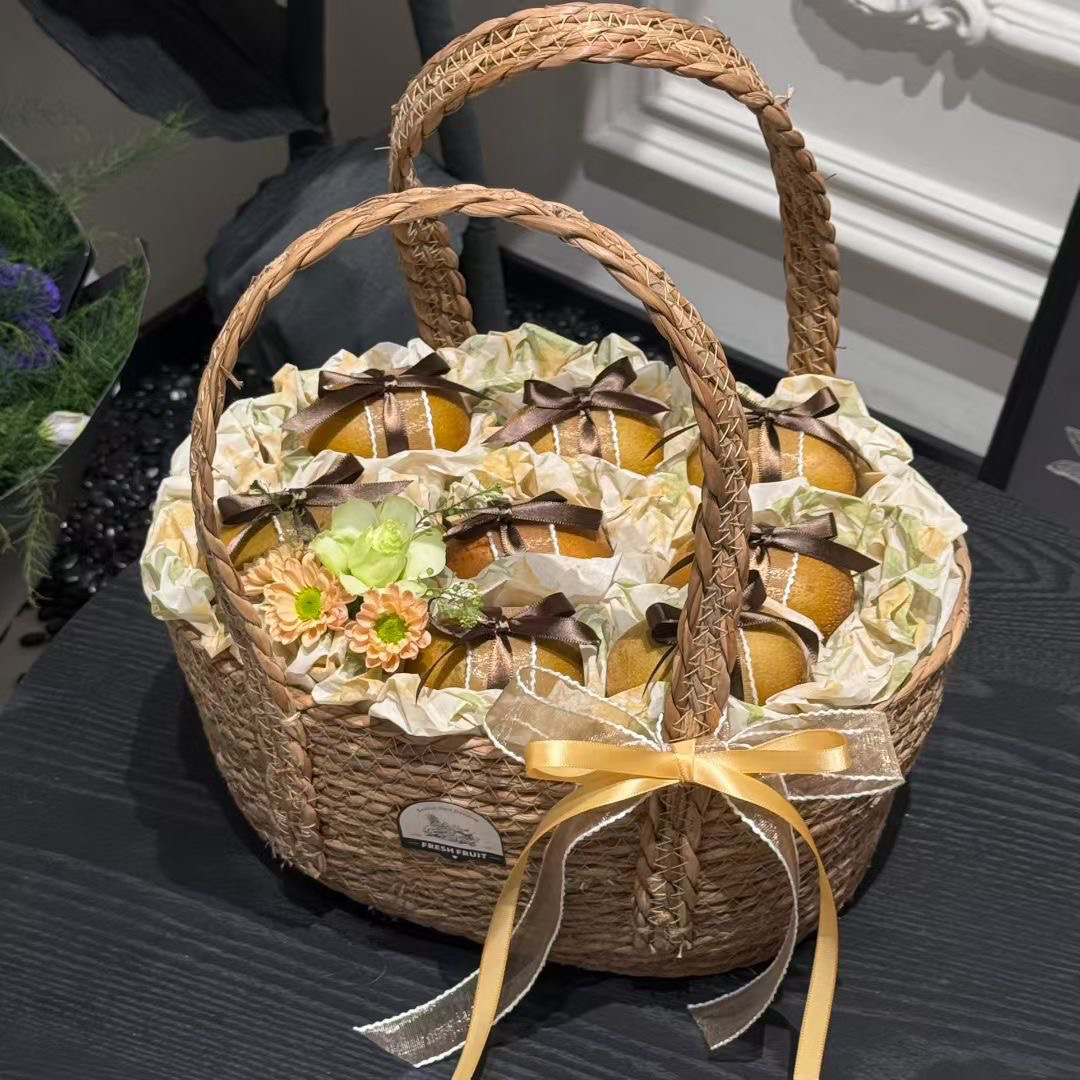 田园风果篮水果花篮手工编织花篮礼品篮月子鸡蛋花篮采摘篮礼品篮