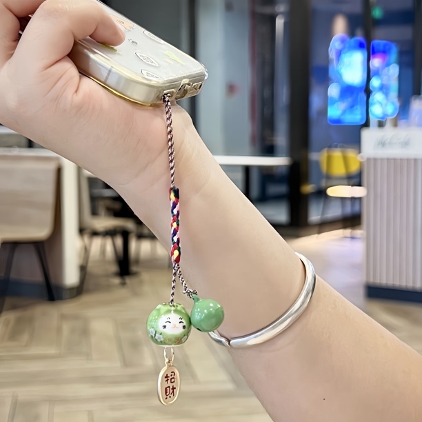 梦幻铃铛招财纳福手机链开运钥匙手机挂链通用文创书包挂饰小礼物