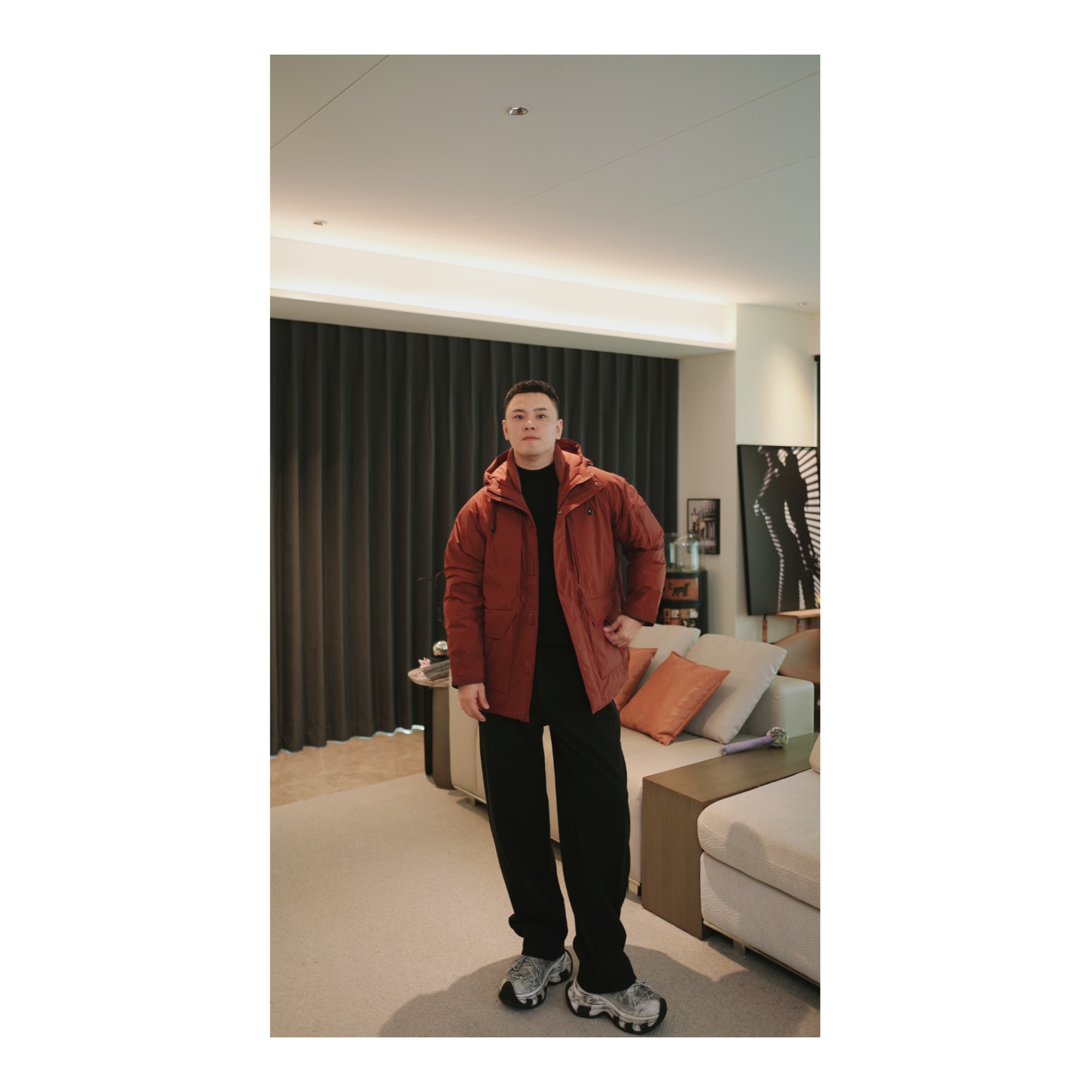 四哥LISIR-25A/W 商羽90白鸭绒街头派克羽绒服--0811