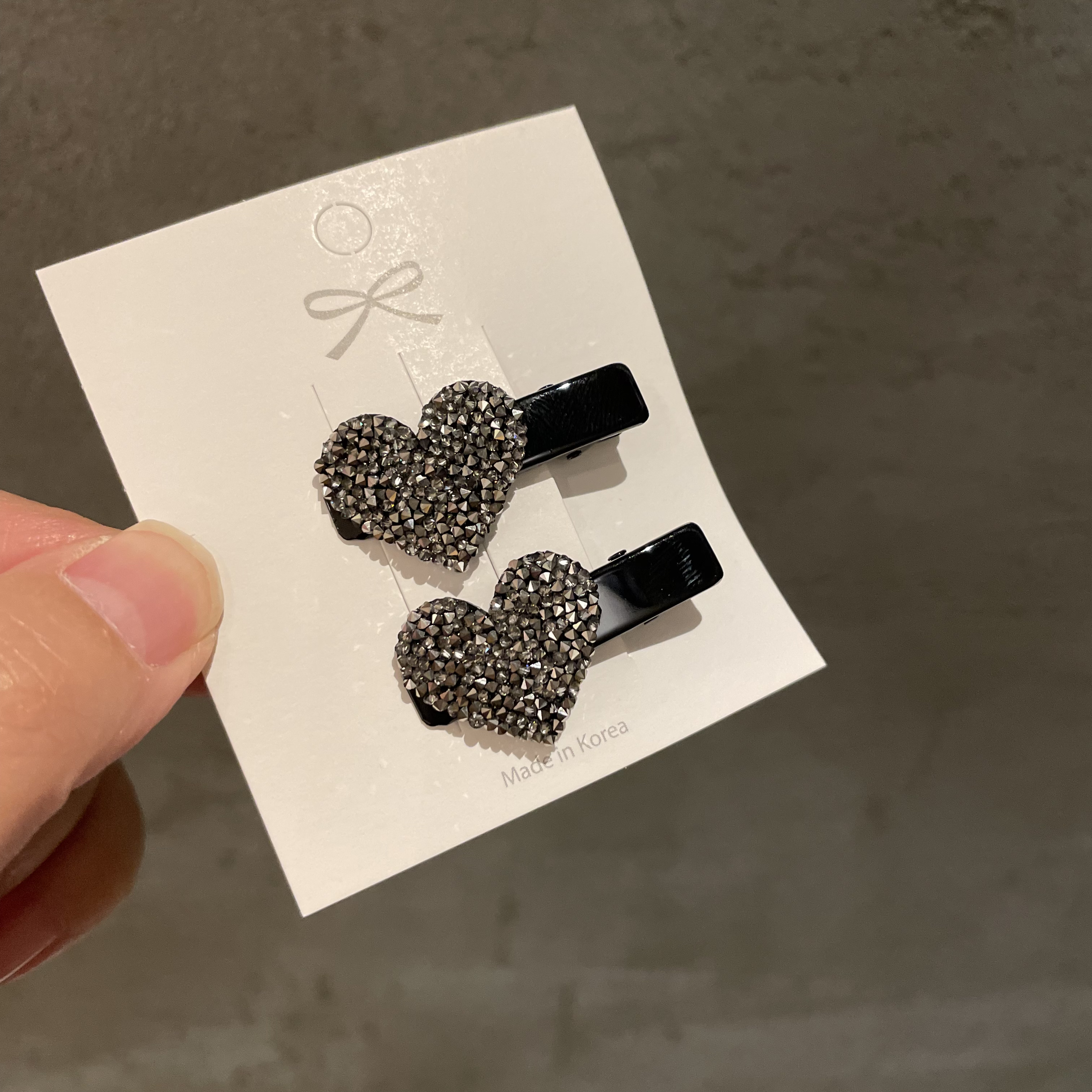 韩系风格闪钻爱心鸭嘴夹时尚百搭高级感发饰女