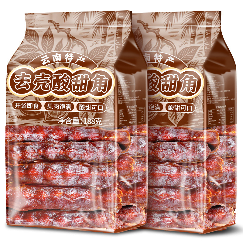 滇品客去壳罗望子甜角新货酸甜角甜酸角果肉果脯酸角糕休闲零食品