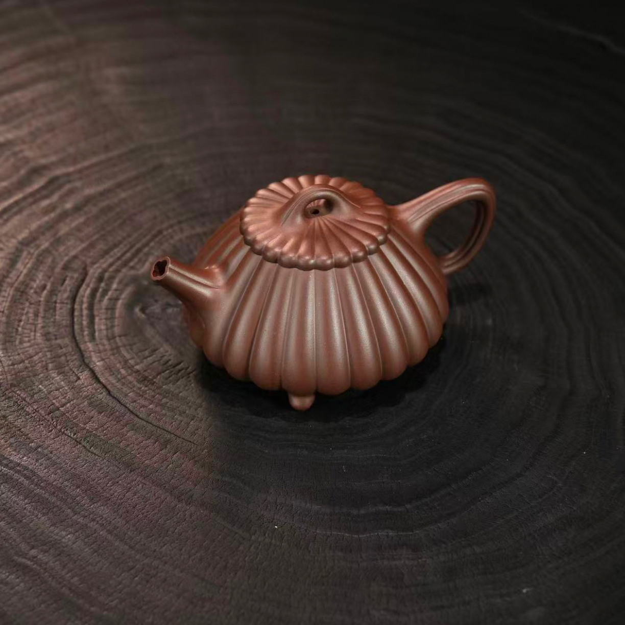 筋纹石瓢·小精品·180cc 原矿老紫料