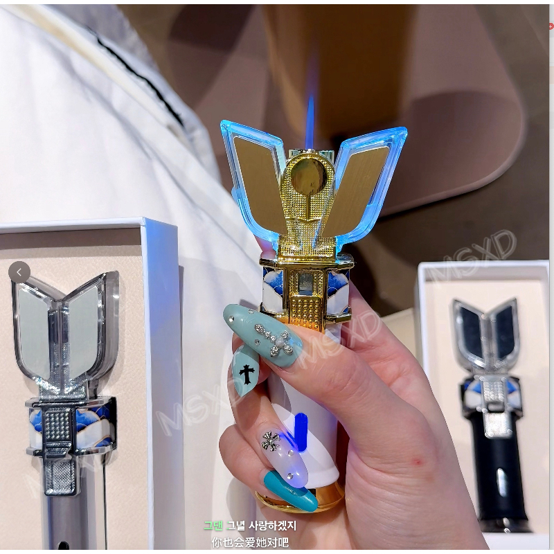 创意奥特曼点火神光棒迪迦变身器神光棒打火机防风充气个性礼物