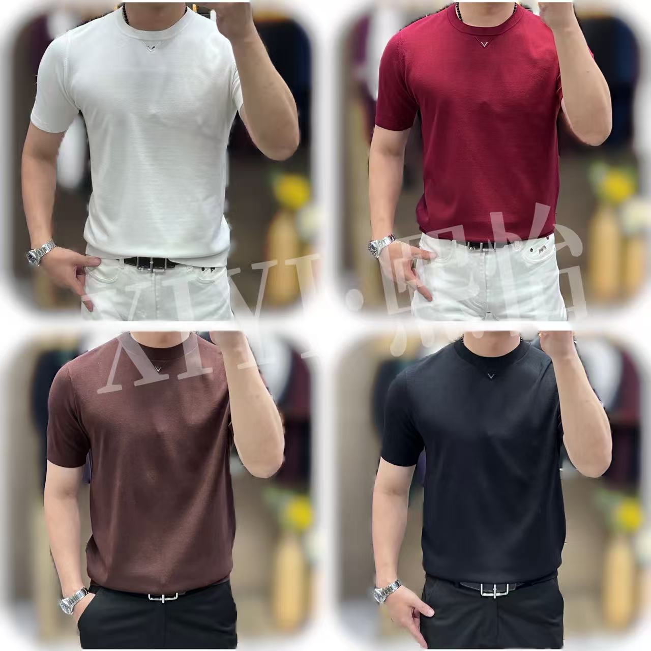 【XI.YI/熙怡】男士百搭新款 简约圆领轻奢百搭修身针织打底 85033