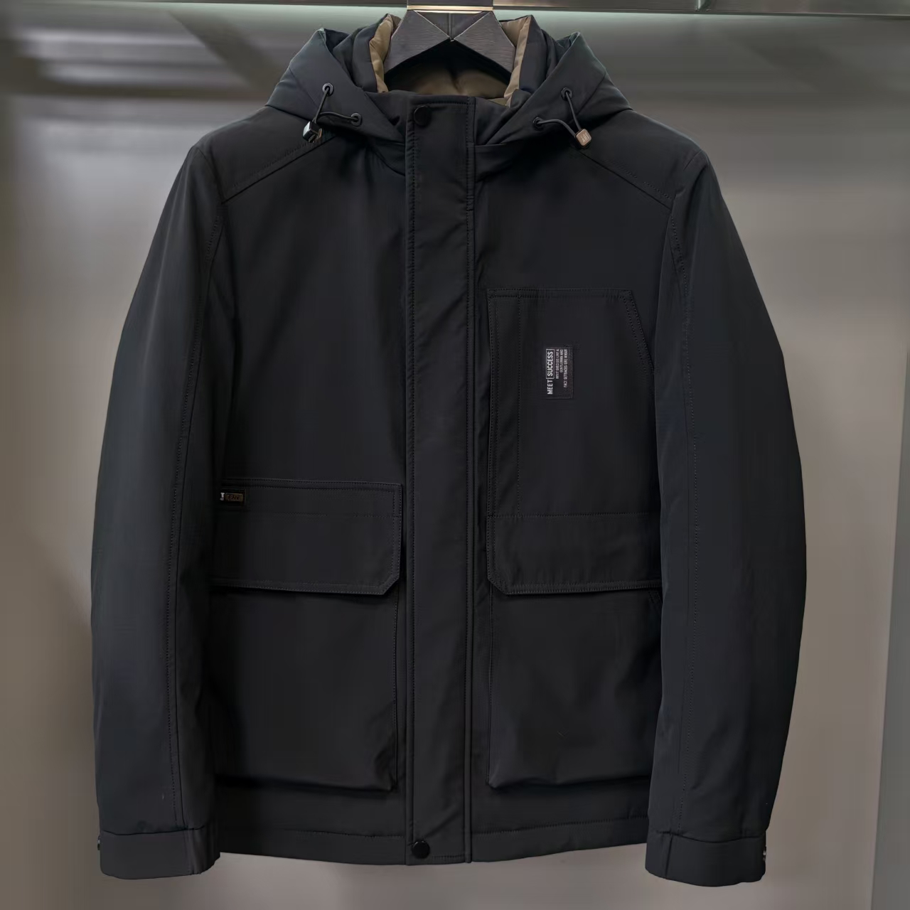 2778男士冬季连帽可脱卸厚款羽绒服(MG)