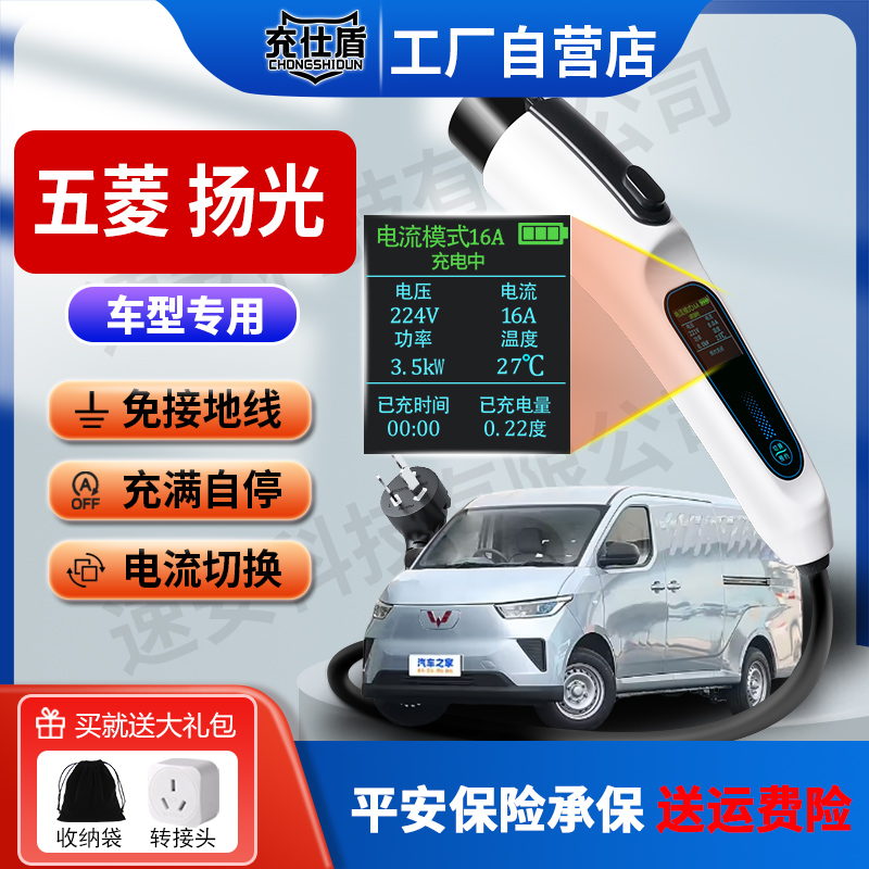 五菱-扬光专用3.5KW新能源充电枪220V便携家用随车充电车充充电器