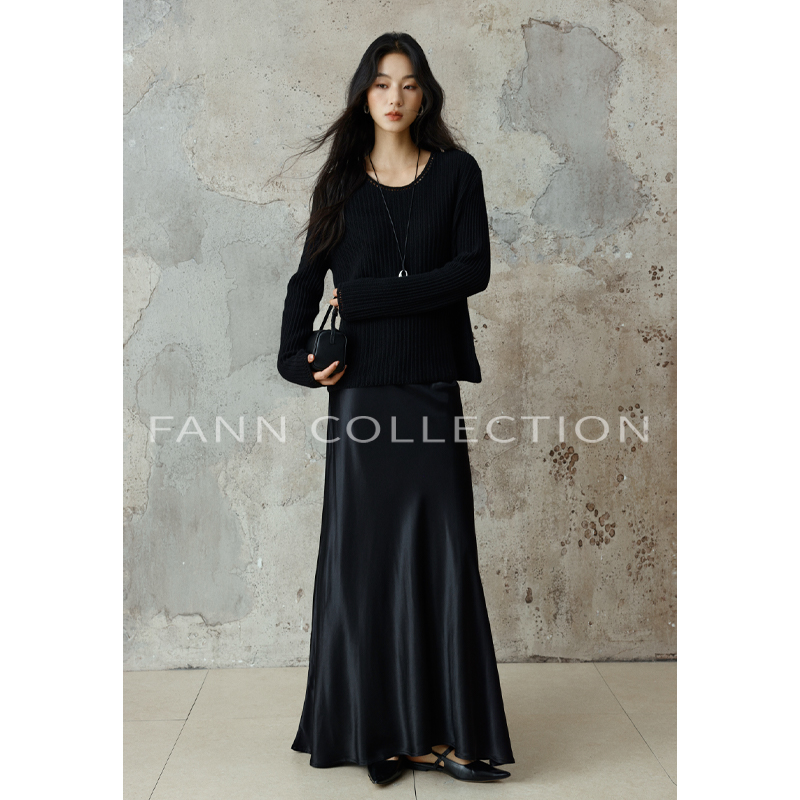 饭饭FANN COLLECTION 散文诗 设计款松紧腰鱼尾半身裙FANNC255