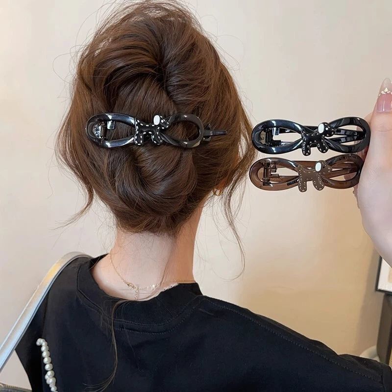 法式复古小狗扭扭夹女高级感2025新款一字抓夹后脑勺盘发夹子发饰