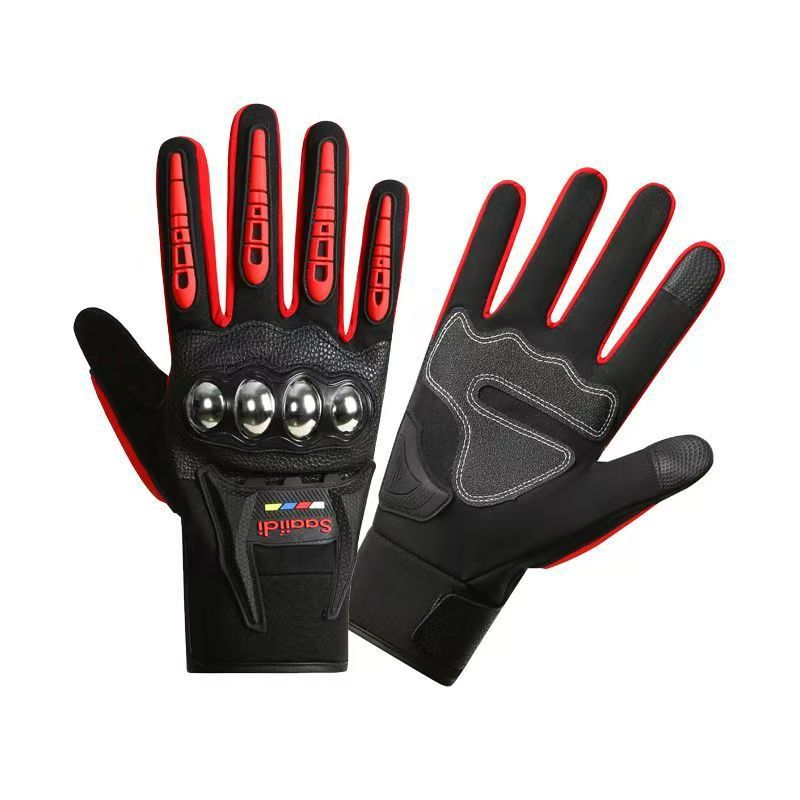 夏手套男骑行摩托车冬季防寒保暖骑士机车越野手套防摔四季女长指