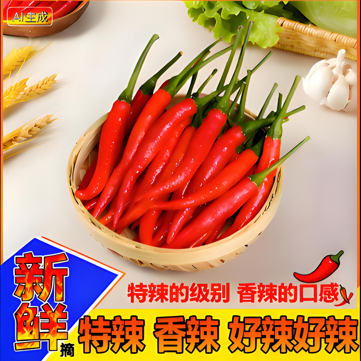 云南新鲜现摘小米辣特辣朝天椒农家自种蔬菜辣椒可做泡椒剁椒