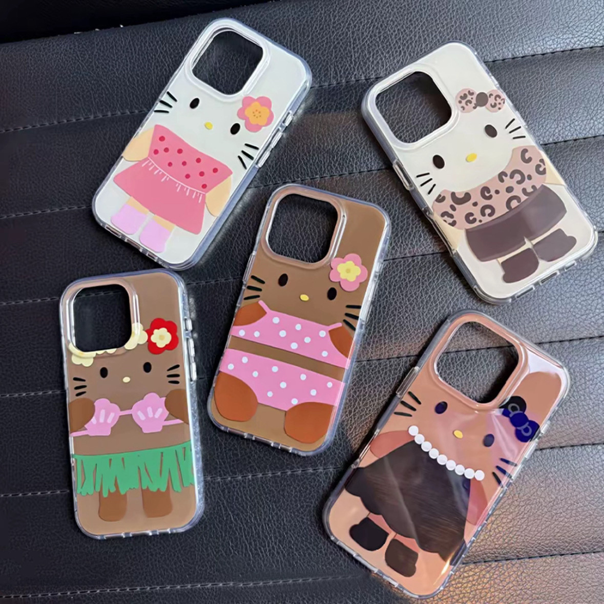 夏日凯蒂猫IMD适用苹果16Promax大孔手机壳vivo华为oppo小米15女