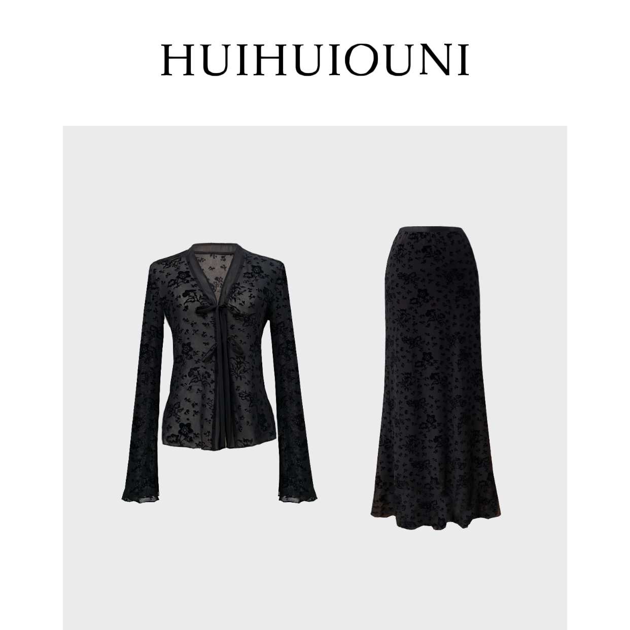 慧慧欧尼  性感的氛围感  Designer性感优雅秋款蕾丝搭配小衫套装