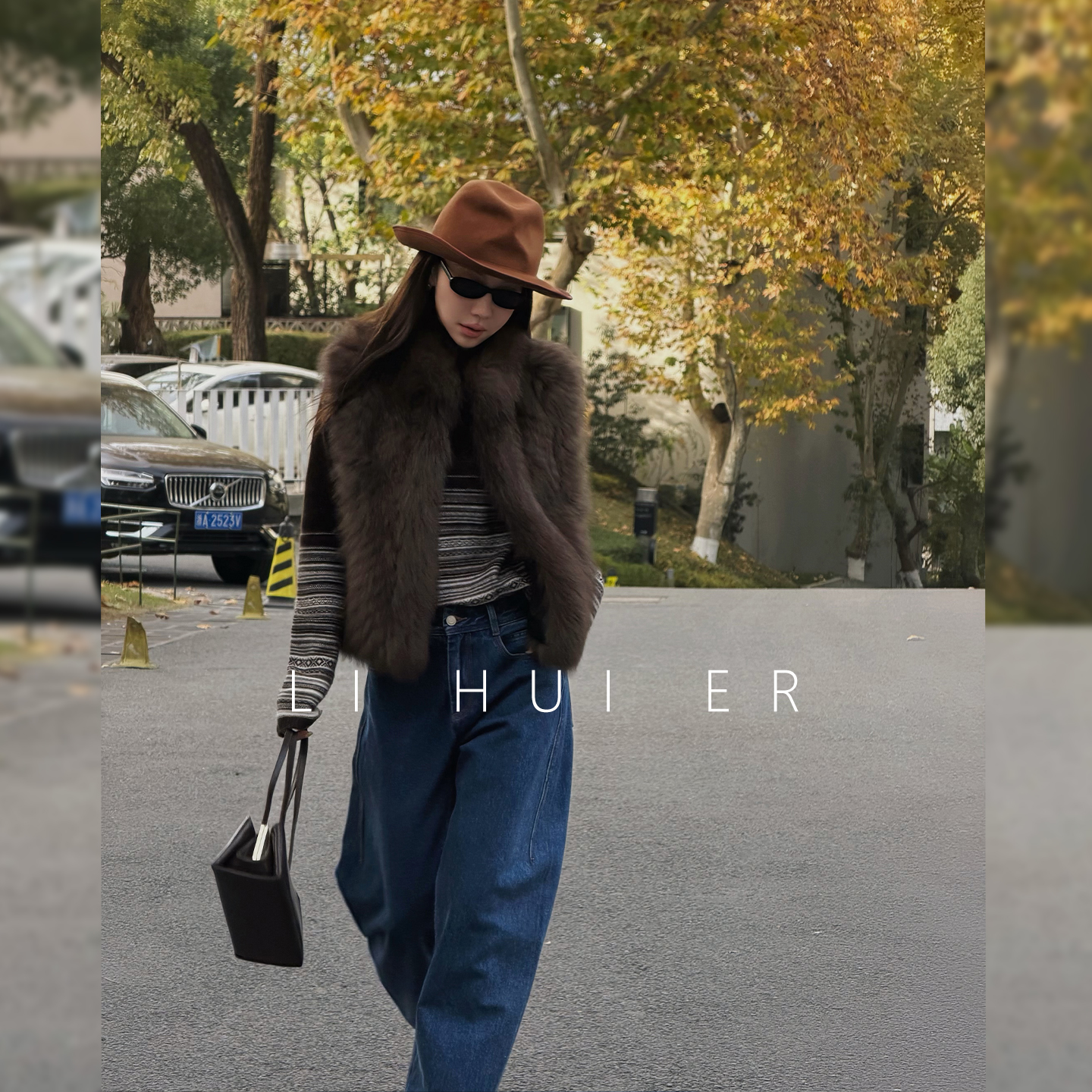 LiHuiEr李慧儿【银河画廊】2025冬款轻奢气质设计师款皮草外套2506
