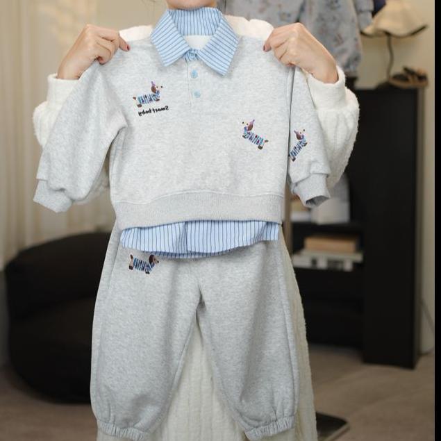 男童套装洋气两件2025卫衣新款春装春季儿童帅气宝宝休闲两件套