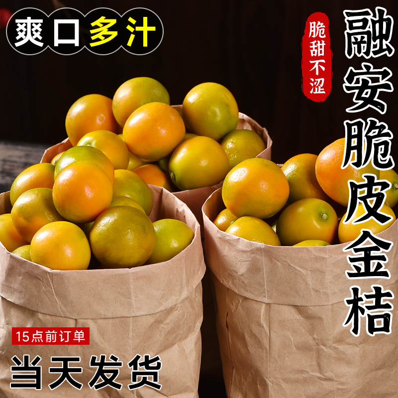 正宗融安脆蜜金柑整箱现摘新鲜水果甜桔子整箱包邮非糖聚金桔