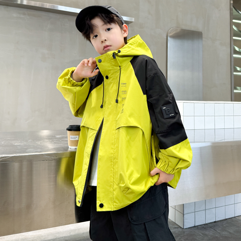 （大宁小宁专属）男童春秋款冲锋衣外套防风防水中大童宽松休闲风衣