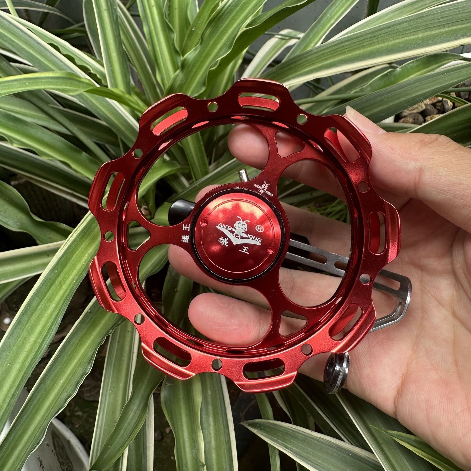 正品蚁王AQM99型2代弯脚谷麦轮全金属谷麦轮风火轮手拨轮可抛卸力