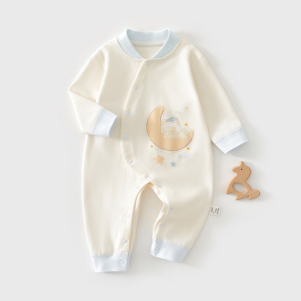 婴儿连体衣春秋季纯棉宝宝衣服新生儿哈衣爬服儿童无骨睡衣外出服